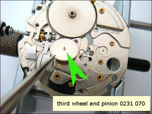 Automatic Seiko Watch - third wheel
