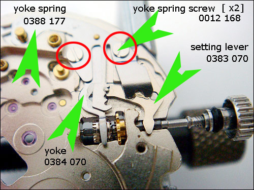 Disassembly of time and calendar in Seiko 7S26