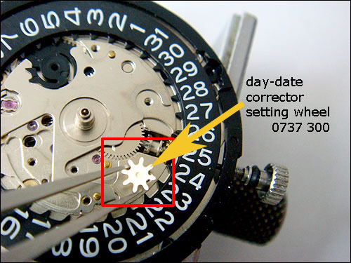 day-date corrector setting wheel