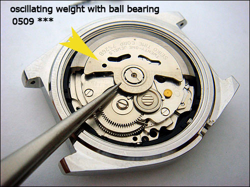 Seiko 7S26 DIY - oscillating weight with ball bearing